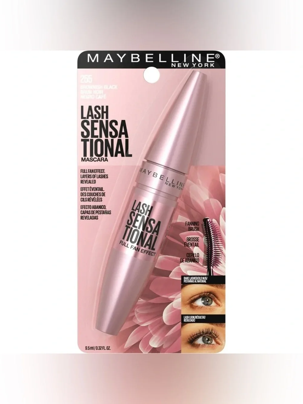 MAYBELLINE Lash Sensational Mascara - 255 Brownish Black, NEW